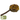 Natural Nibbles Forage Lolly. hay lolly topped with marigold for rabbits and small animals, side view.